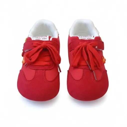 Red Girls’ Sneakers – Fashion Sport Kids